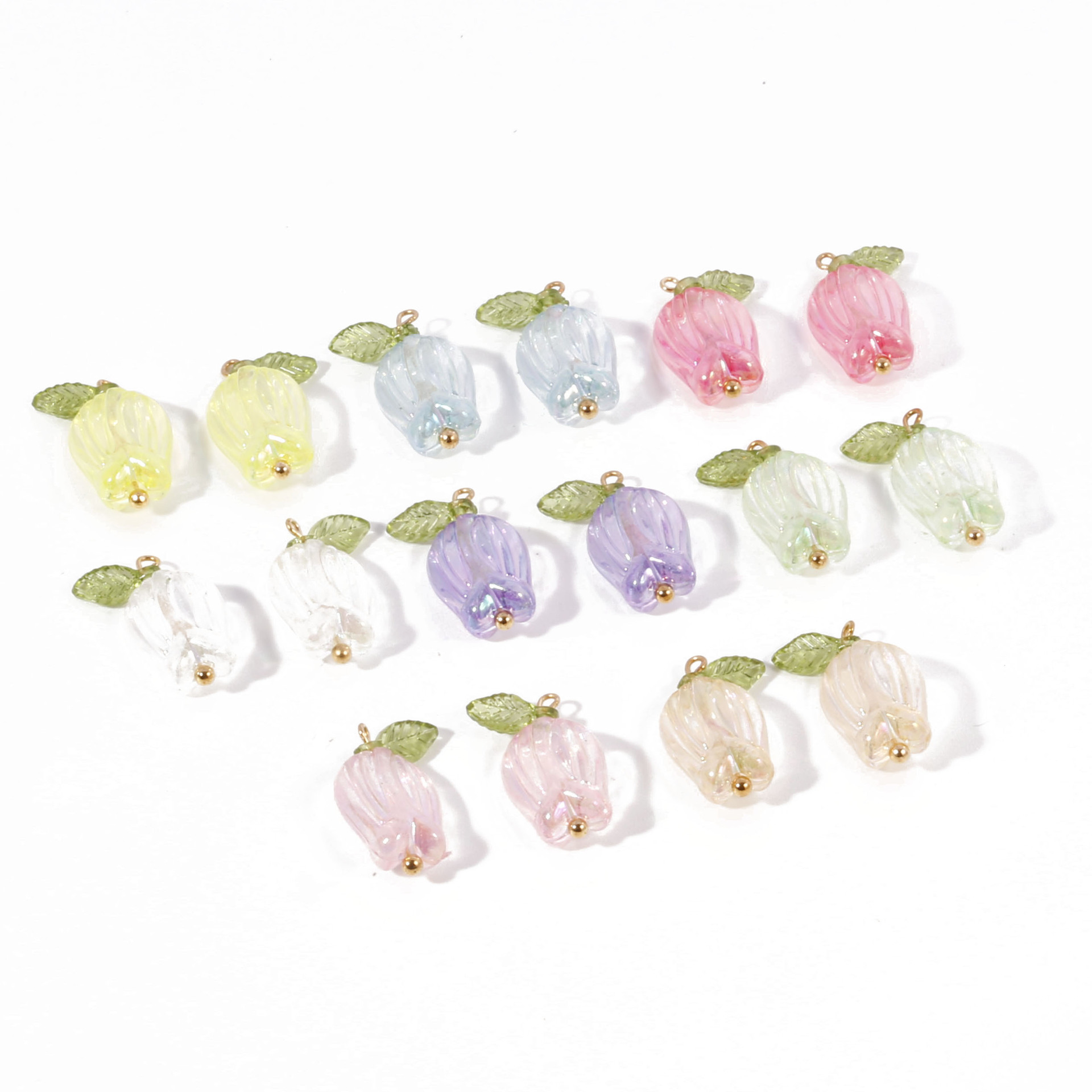 15g Weight Pendant Jewelry Making Type 11.5*21.5MM Jewelry Making Size DIY Jewelry Accessories Classification 10 PCS/Package Quantity Acrylic Material tulips Pattern Stoving Varnish Design Simple Style Style 10 PCS/Package 11.5*21.5MM Arylic Tulips Pendant 1