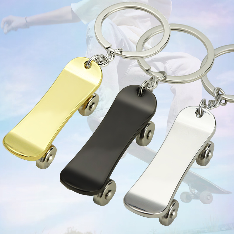 Keychain Customized Creative Mini Metal Scooter Keychain Pendant Printable LOGO Engraving High Color Value Gift