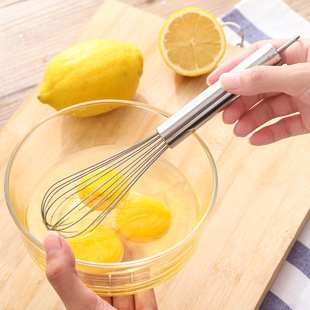 Kitchen Manual Egg Beater Stainless Steel Egg Blender Household Mini Baking Egg Beater Cream Beater