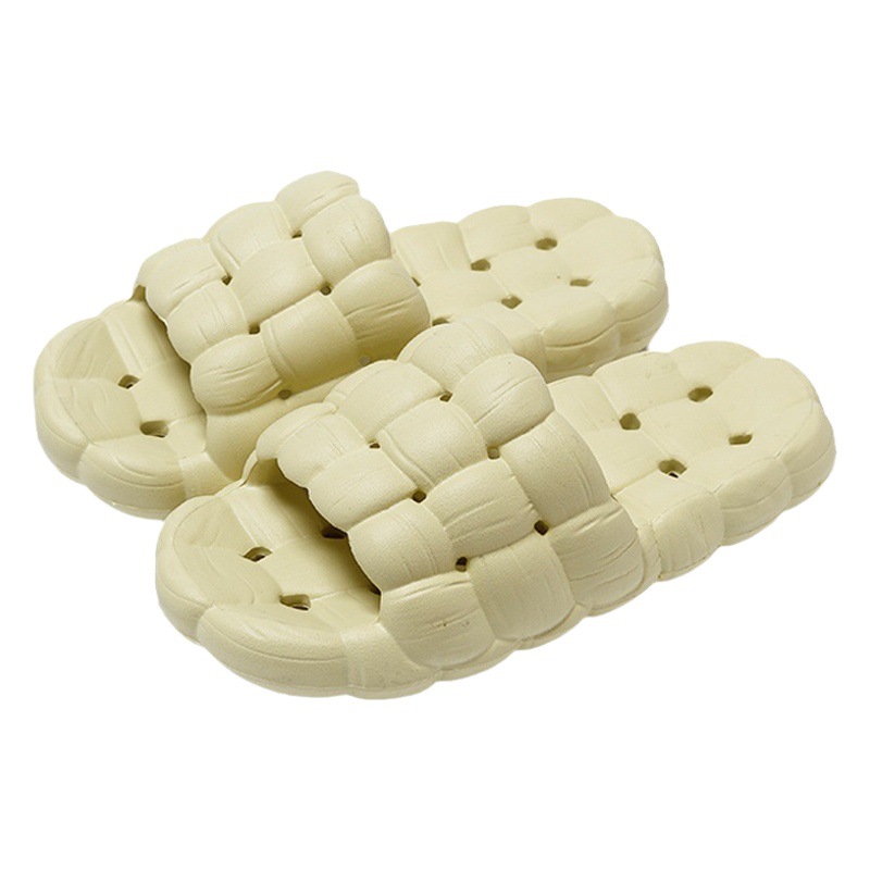 Nuevas zapatillas de baño para mujeres verano interior casa Baño hueco pareja suave inferior Hotel zapatillas para hombres