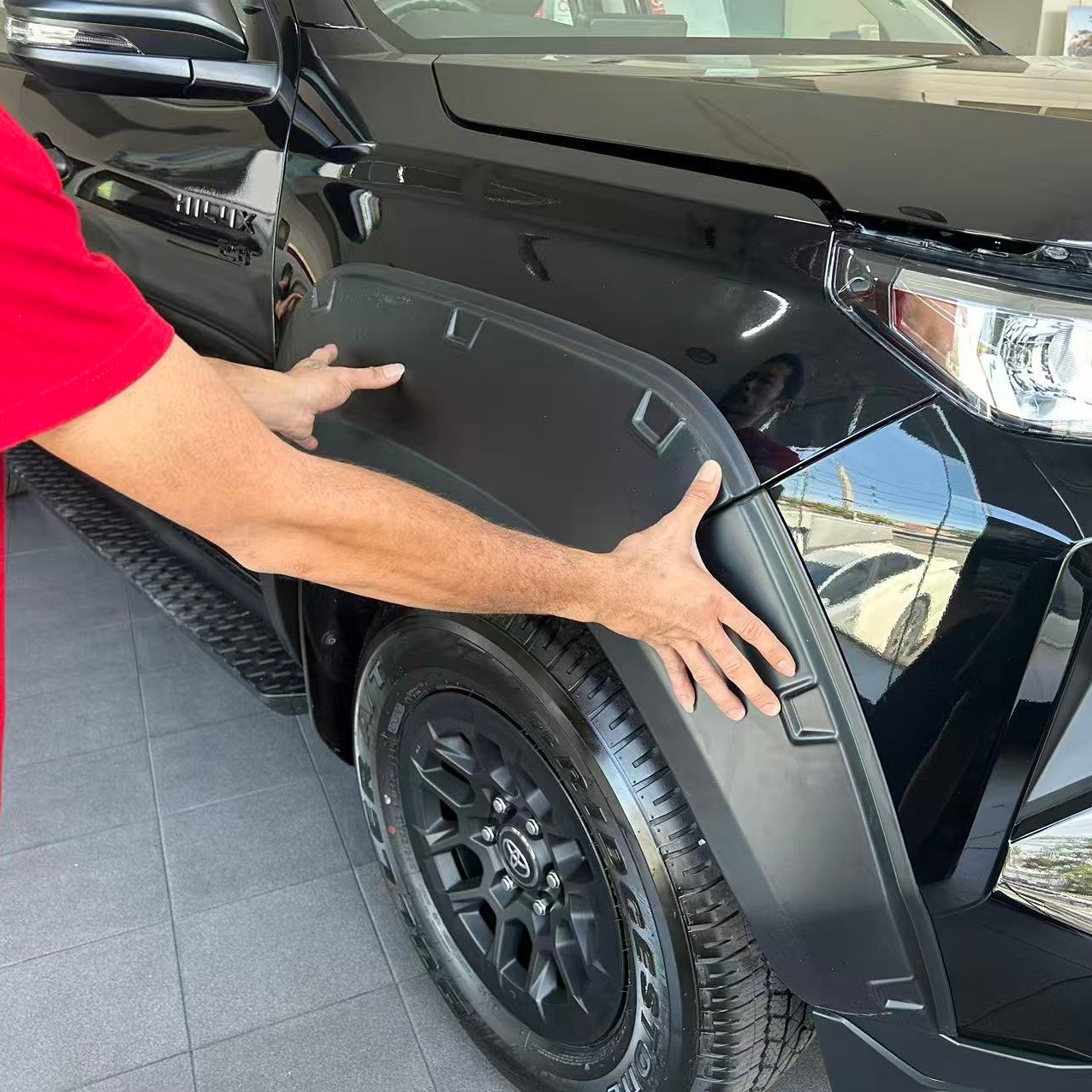 Hilux Travo Wheel Arches New Model Hilux Travo Wheel Arches Enlarged and Widened Decorative Studs Travo Wheel Arches