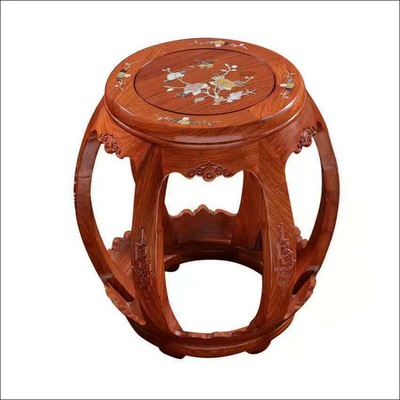 Drum stool To fake something antique Chinese style Rosewood stool household Guzheng Pear solid wood tea table a living room Short stool