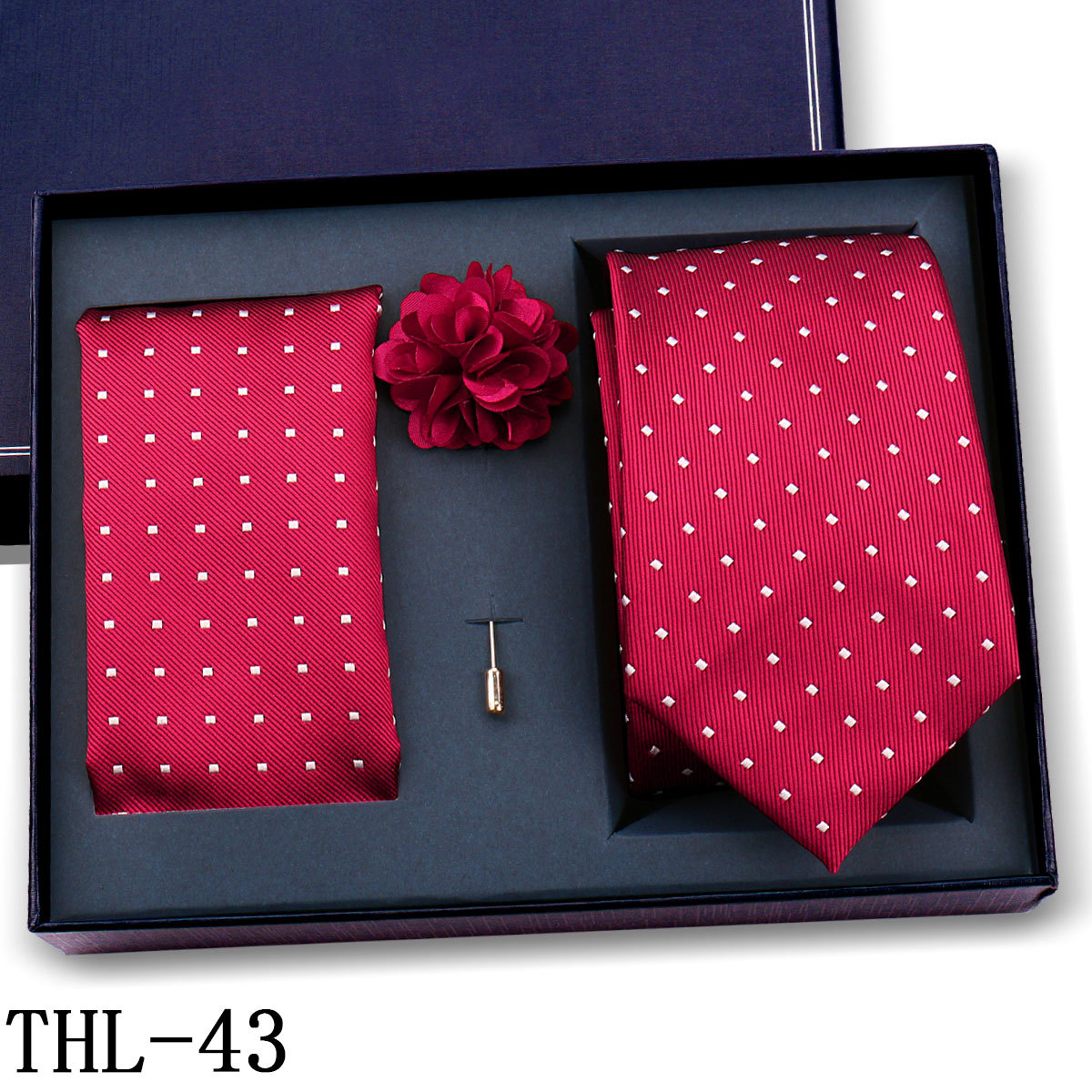 Juego de Corbata y Pañuelo para Hombre Poliéster para Bodas y Eventos de Negocios image 47