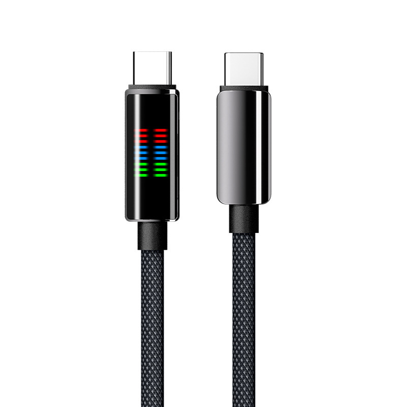 スマートランニングライトデジタルディスプレイ240Wデータケーブル両端TypeC急速充電 Apple 15対応編組ケーブル充電ケーブル|undefined
