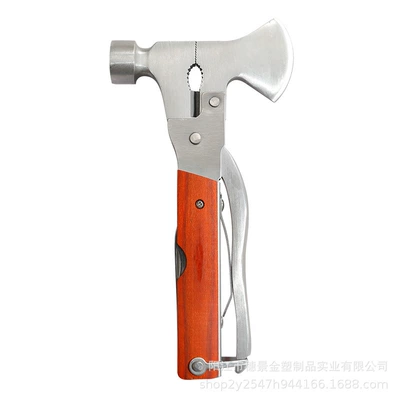 Factory in stock Axe Hammer Outdoor Tool Cangle Hammer Portable Car Life-saving Hammer Window Breaking Multifunctional Safety Hammer (Qəza çəkici) - axe-hammer-with-colored-wooden-handle