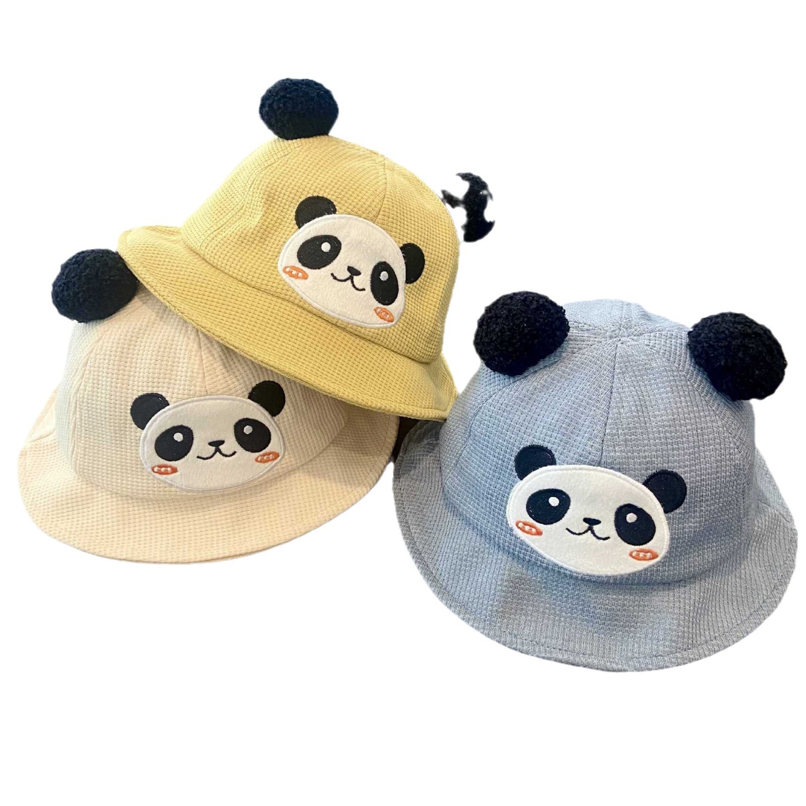 Sombreros para bebés primavera y otoño lindos super lindos niños panda sombrero para bebés coreanos sombrero de pescador de sombrero para niños de otoño