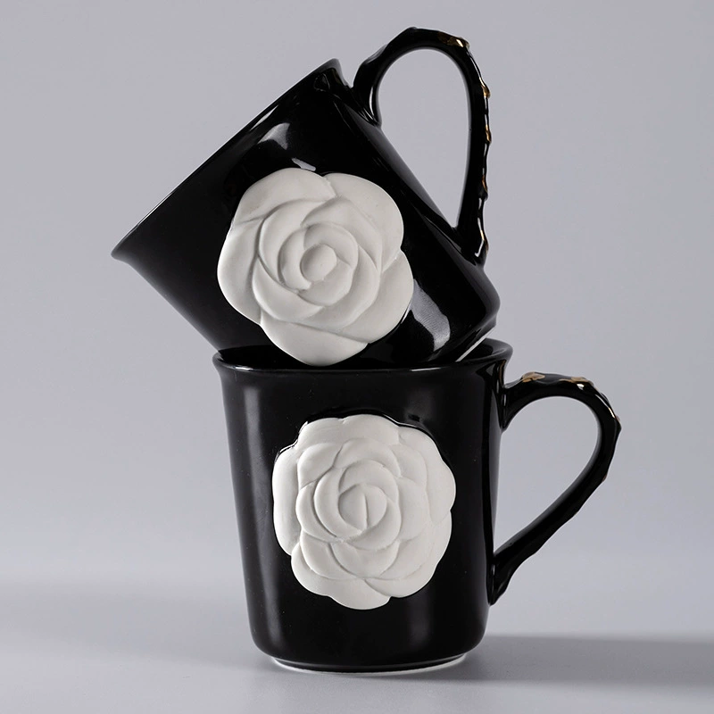 Кружка маленького цветочного стиля керамическая чашка для camellia, питьевая чашка для девушек, подарок на День Святого Валентина, чашка для горячих напитков