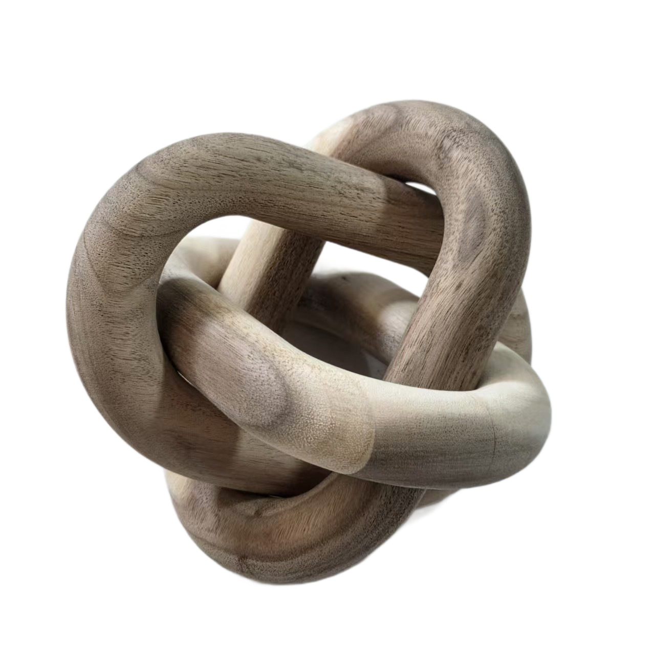 Adorno de Cadena de Madera de 3 Anillos de Madera Maciza Decorativo para Hogar y Oficina