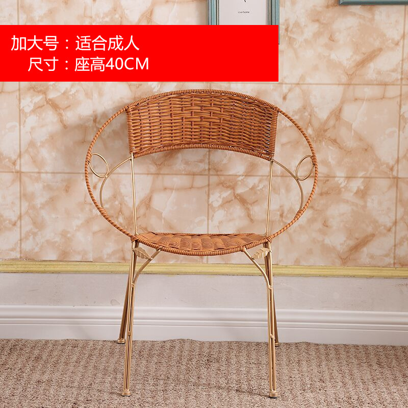 藤椅小藤椅靠背椅铁艺编织藤椅子户外休闲椅家用喝茶椅成人小凳厂|undefined