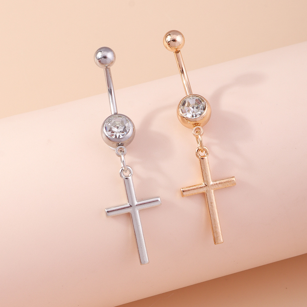 European American Cross-border Jewelry Cross-shaped Piercing Set, Personalized And Fashionable, Vacation Style, Summer_voghion.com