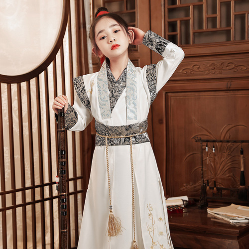 boys hanfu prince swordsman warrior cosplay robe mulan  performance clothing wuxia martial children tang suit boy Chinese folk costumes