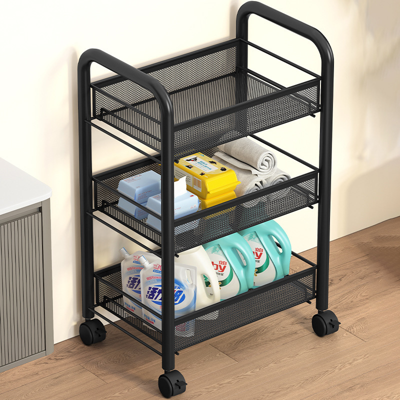 Makeup Room Storage Rack, Multi-Layer Mobile Cart, Washbasin, Toilet, Bathroom, Gap Storage Shelf