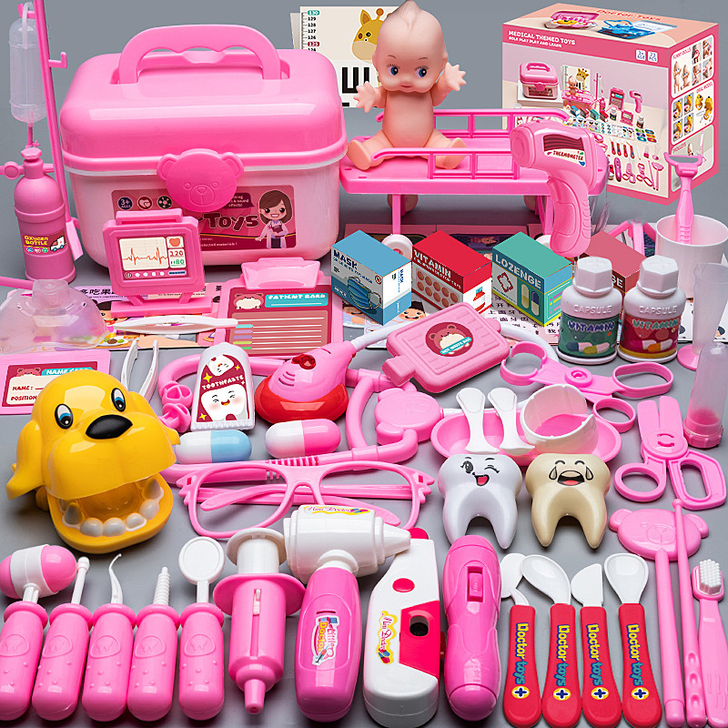 Juguetes médicos infantiles transfronterizos, herramientas, cajas médicas para niños y niñas, enfermeras de inyección, estetoscopio para bebés image 2