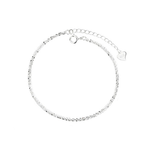 S925 sterling silver sparkling bracelet female flash internet celebrity light luxury geometric word chain cold style stacking bracelet