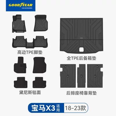 Universal Foot Pad: Ix3, I3, I5, X5L, 3 Series, 5 - premium-injection-moldedx3-high-rim-full-tpe-eleven-piece-set-dennis-black-2018-2023-models