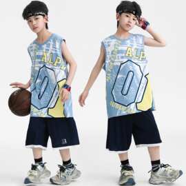 男童夏季套装2026新款中大童运动休闲冰丝网眼篮球服训练服儿童潮
