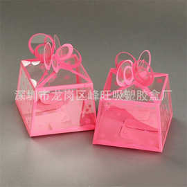 pvc生日蛋糕包装礼盒 透明塑料方形盒 可彩印