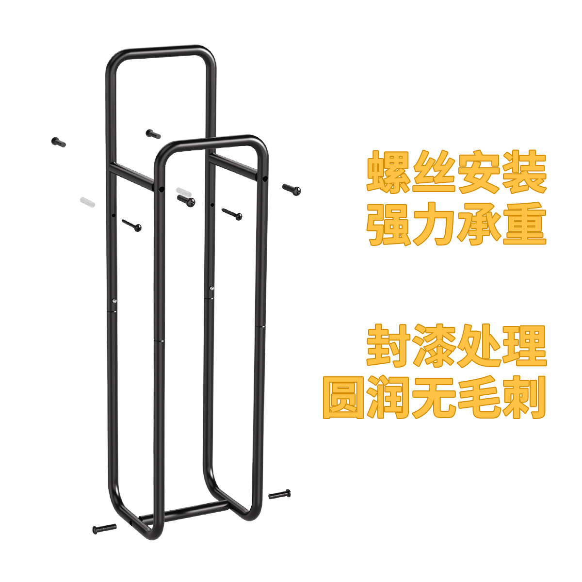 Transfronterizo nuevo tipo de toalla de pared almacenamiento de ropa estante de toallas de baño apilado perforación toallas de lavado de cara negras estante de almacenamiento