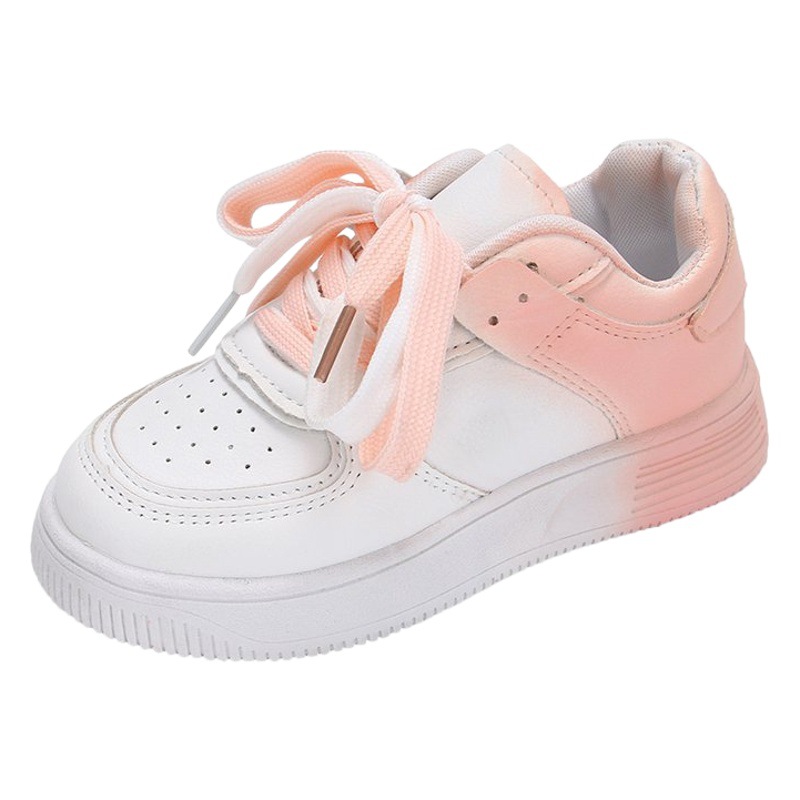 Zapatillas Deportivas para Mujer, Color Degradado, Blancas, Primavera-Otoño 2025, Nuevas, Planas, Casuales, Estilo Preppy