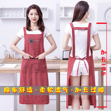工厂批发加长围裙女厨房家用防污可爱背带围腰耐穿耐磨夫妻工作服