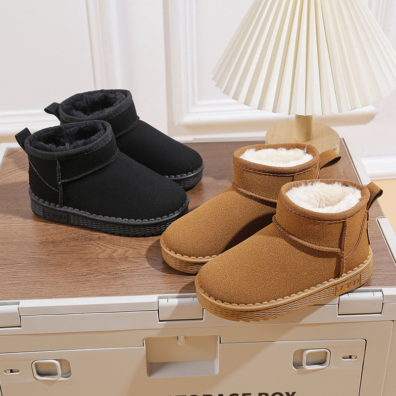 Botas de neve infantis para mulheres no outono e inverno de 2023, novo calor espesso e pelúcia para meninos de oito ou nove anos,_voghion.com