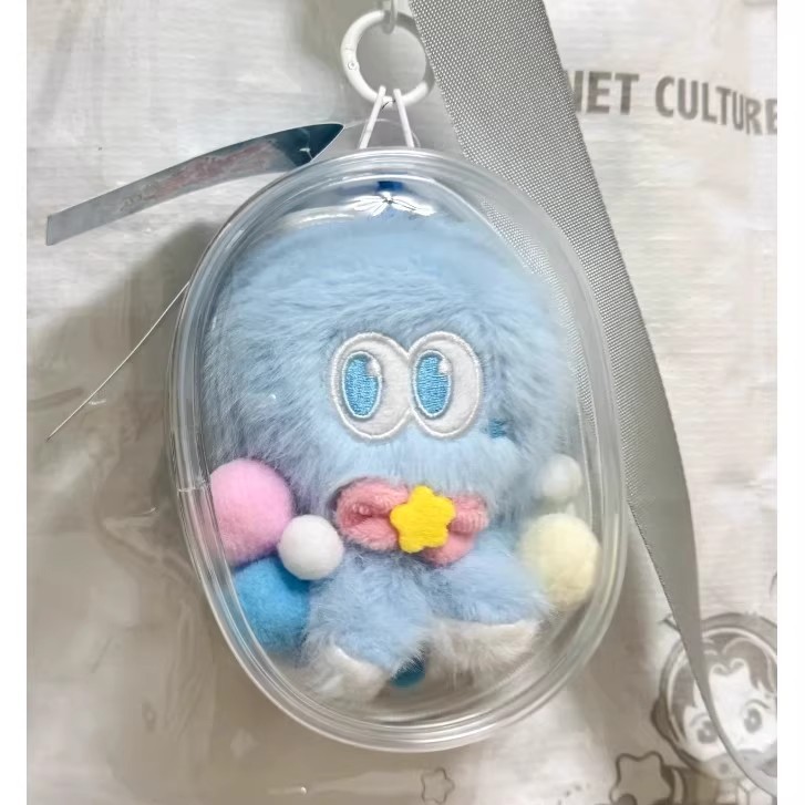 张杰八花毛绒挂件收纳包痛包防尘袋玩偶展示挂件套15cm娃包透明|undefined