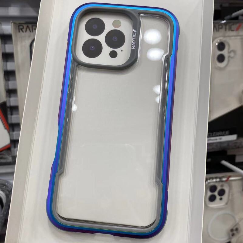 Raptic metal aluminum alloy anti-drop phone case for iPhone16 promax protective case shield