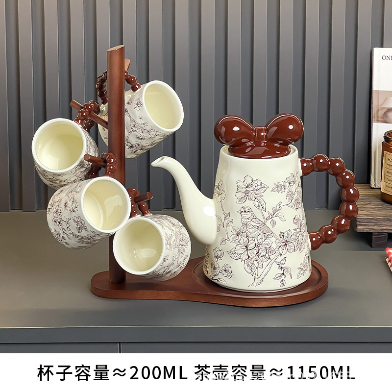 乔迁新居陶瓷茶壶水杯家用套装家用客厅喝水杯杯具高级感新婚礼盒|undefined