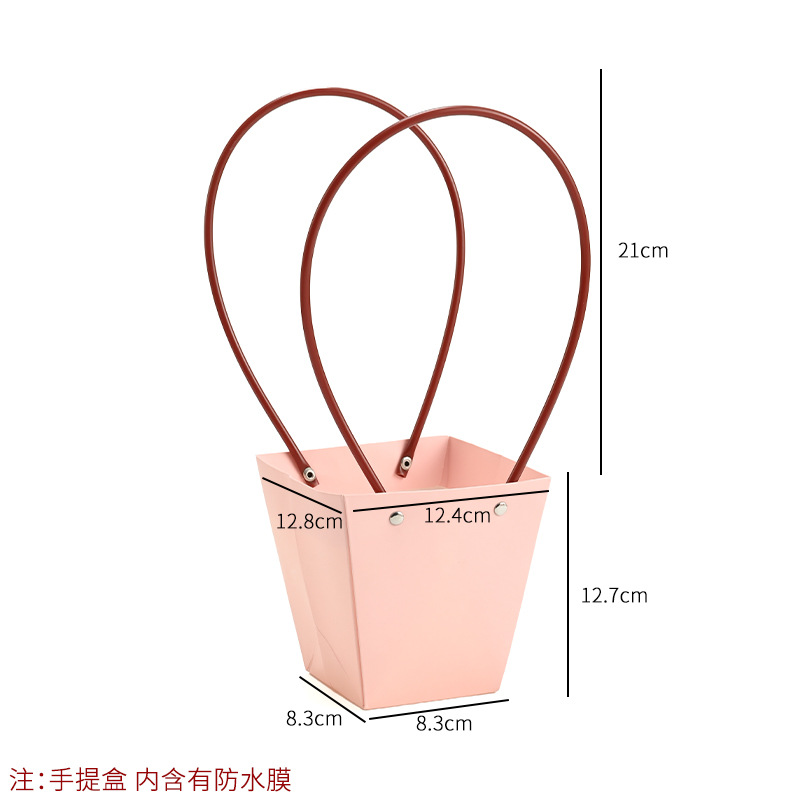 Bolso especial transfronterizo para flores, descuento al por mayor, bolsa trapezoidal de papel kraft impermeable, bolsa de embalaje de regalo, bolsa de ramo