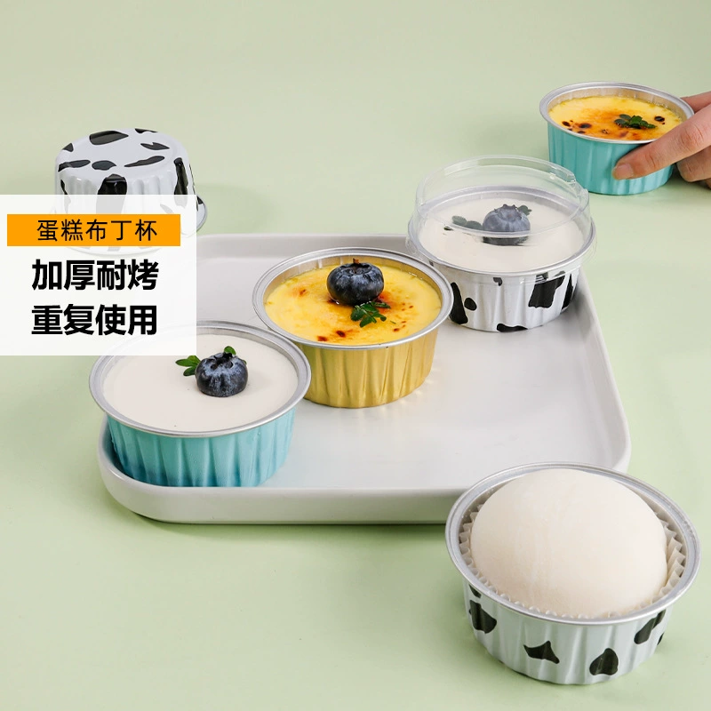 Чашка для пудинга Торт Креветки Форма для яиц Фритюрница Специальная чаша Духовка Оловянный бумажный стаканчик Коробка из алюминиевой фольги небольшой размер Тарелка для выпечки