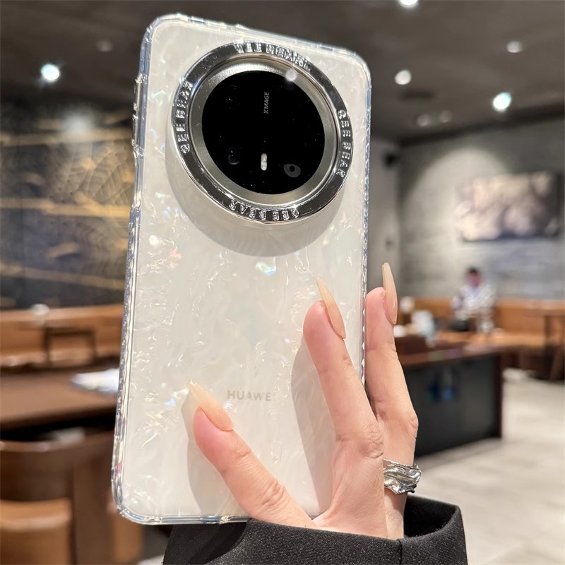 适用华为mate80pro手机壳Mate70新款高级感贝壳纹mate60pro气质女