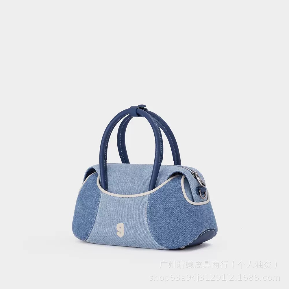 KUNOGIGI Small Baseball Boston Bag Matte Leather Handbag Women's Crossbody Bag New Arrival - Thumbnail 6