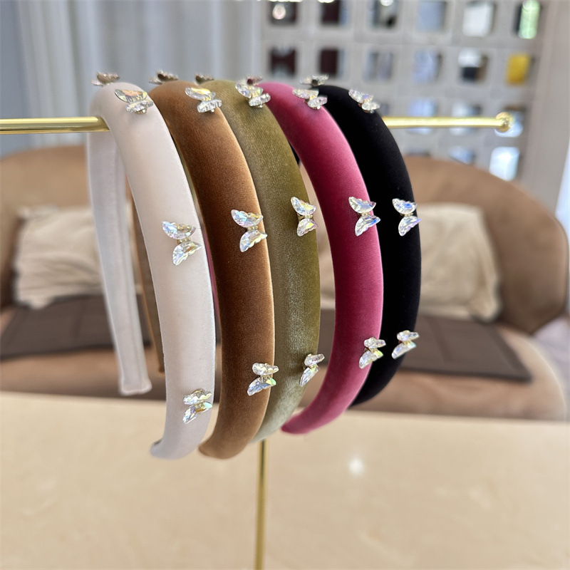 Simple Style Solid Color Butterfly Cloth Hair Band display picture 1