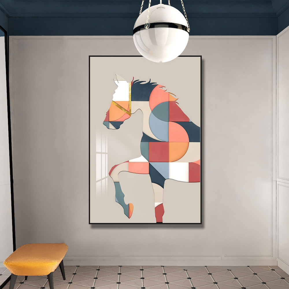 Pasillo minimalista moderno pintura tridimensional pintura hueca sala de estar pintura decorativa restaurante Fondo pared corredor pasillo colgante pintura