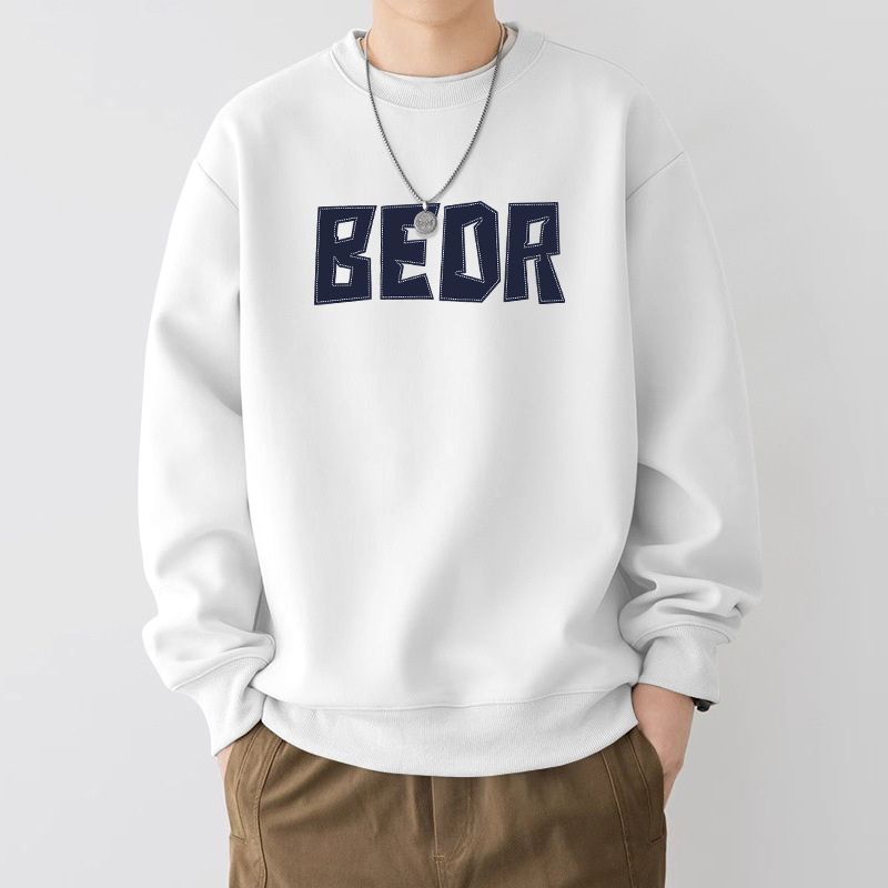 Suéter de cuello redondo para hombres otoño y invierno marca de moda americana de alta calle impresión suelta chaqueta deportiva de moda camiseta de manga larga casual