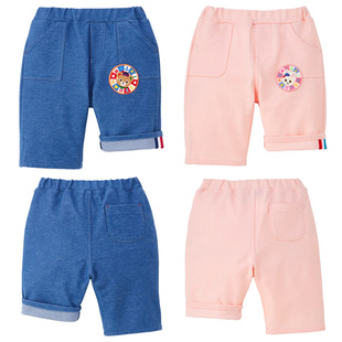 presale free shipping miki cropped pants summer new men and women cartoon cute bear rabbit badge embroidered shorts generation hair