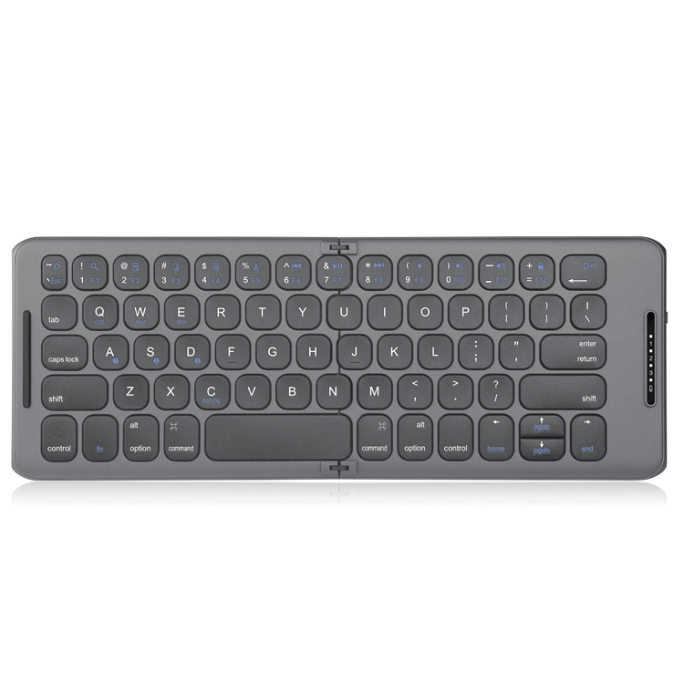 Clavier Bluetooth sans fil pliable à deux volets, ordinateur portable, tablette, téléphone portable, bureau, petit clavier portable universel_voghion.com
