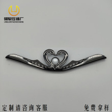 枪黑色天鹅边夹包边弧形 女包五金配件 手袋装饰弯条 包包封边
