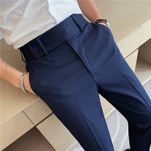 长期做~高腰时尚设计显腿长弹力西裤修身小脚休闲裤长裤XK627-575