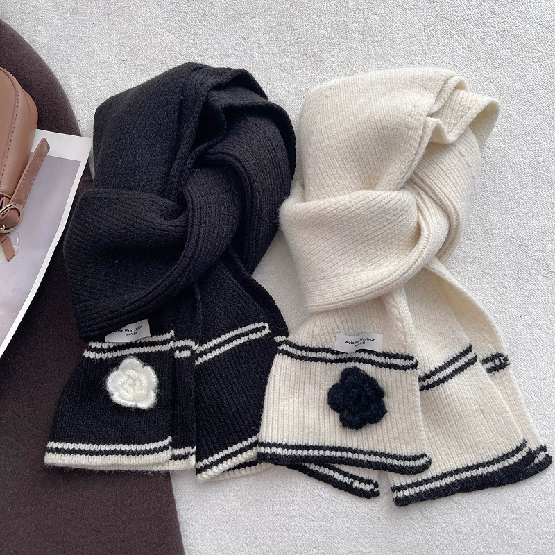 Шерстяной зимний шарф, универсальный теплый плащ, стиль Chanel, высокое качество, увеличить толщину