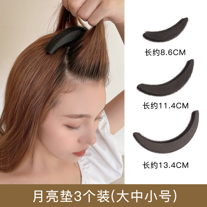 Flequillo almohadilla para el cabello esponjoso tocado invisible almohadilla para el cabello sin costuras almohadilla para el cabello esponjoso palo para el cabello raíz rizador de cabello