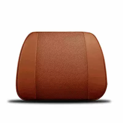 Headrest — Leather Car Headrest, Neck Pillow - brown-memory-foam-lumbar-support-single-pack-2751559