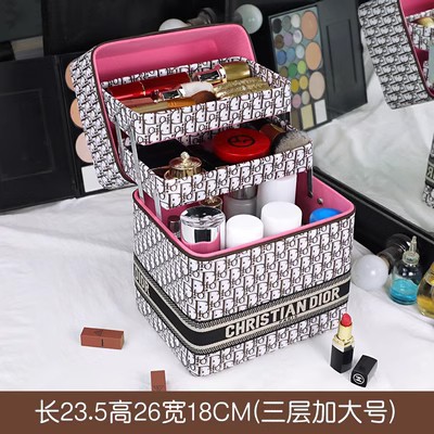 Bolsa de cosméticos de alta apariencia gran marca 2024 nuevo de alta calidad ins portátil de gran capacidad caja de almacenamiento de productos portátil