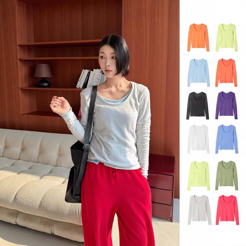 American Vint@ge 2026 Fall 12-Color Candy Series Relaxed Solid Color (Round Neck Long Sleeve) American Vint@ge 2026 Fall 12-Color Candy Series Relaxed Solid Color (Round Neck Long Sleeve)