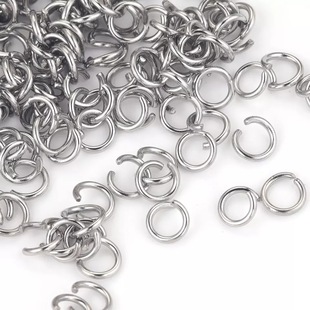 304 Stainless Steel Open Rings 0.4-1.5 Wire Diameter Multiple Specifications Open Rings DIY Jewelry Connecting Rings Chains