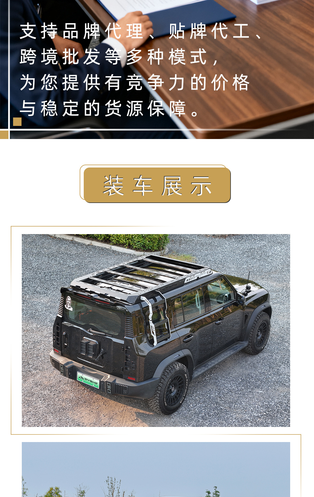 Suitable for Jietu Traveler Shanhai T2 Black Panther Series Roof Rack Modification Expansion Platform Ladder Mecha