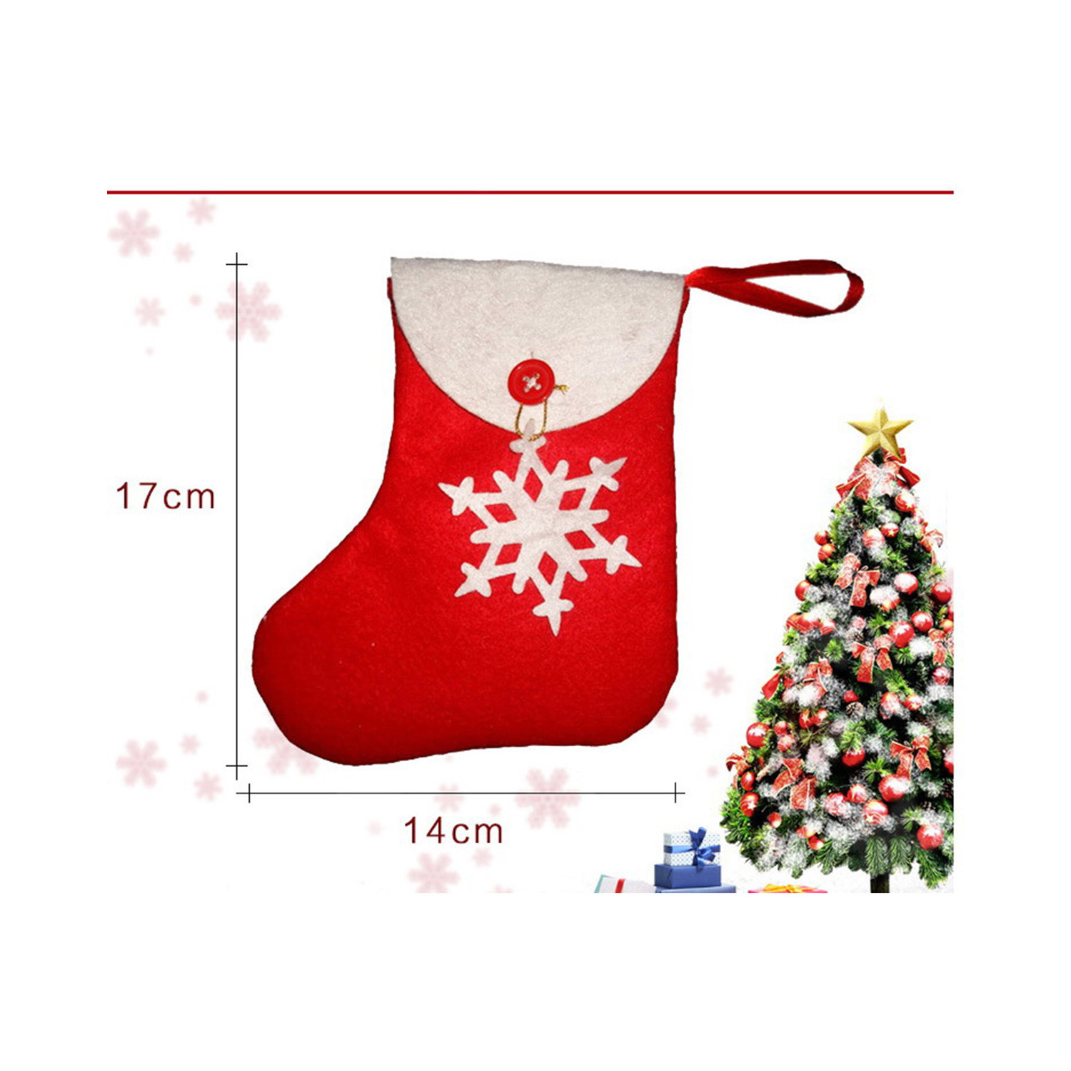 Transfronteriza nuevas decoraciones de Navidad copo de nieve Calcetines de Navidad árbol de Navidad adornos regalo bolsa Navidad niños regalos