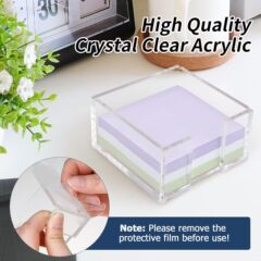 クロスボーダー新品クリスタル透明アクリル付箋ケースアクリル付箋ホルダーオフィスデスクトップ収納ケース
