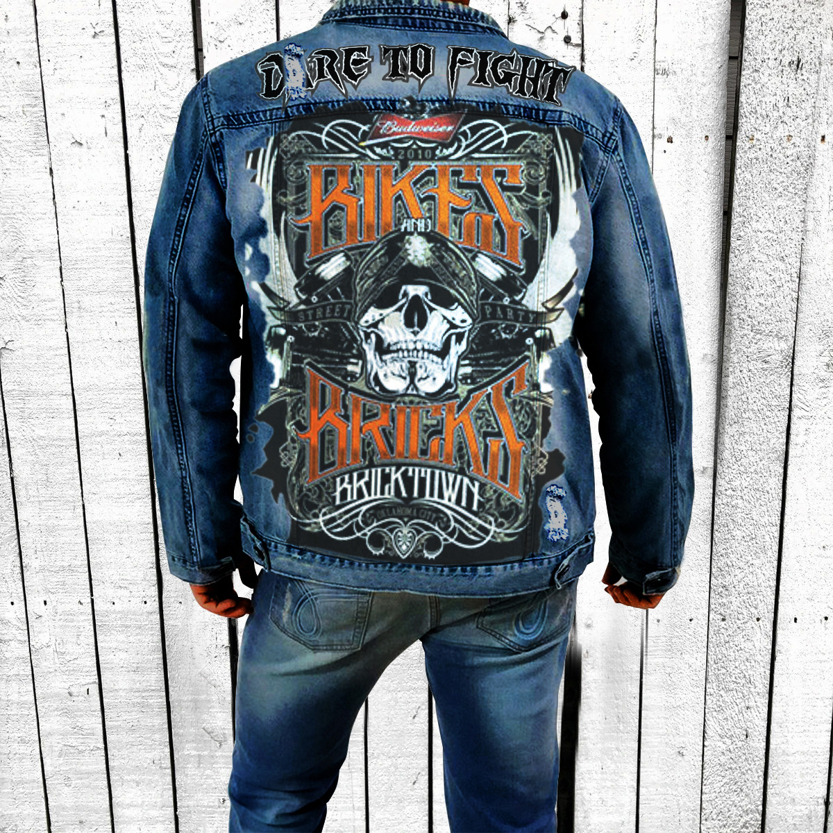 Men's Denim Jacket Round Neck Casual Printed Jacket For Autumn_voghion.com