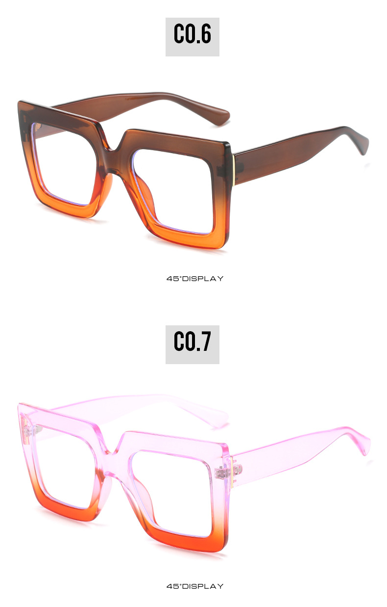 PC Lens Material Square Glasses Style Street, Shopping Occasion Elegant Business Basic Square PC Square Full Frame Optical Glasses